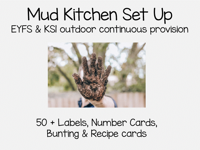 Mud Kitchen Resource Pack Outdoor Learning Printables EYFS & KS1