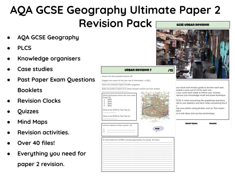 AQA GCSE GEography Paper 2 Revision Resources