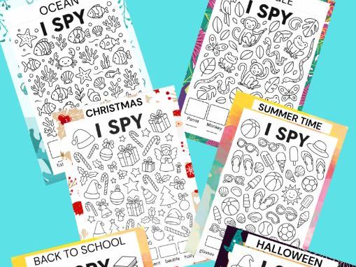 I Spy Colouring and Counting Sheets