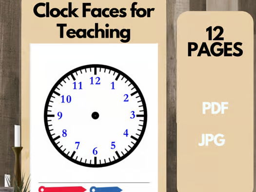 Clock Faces for Teaching : printable clock faces large clock face time worksheet