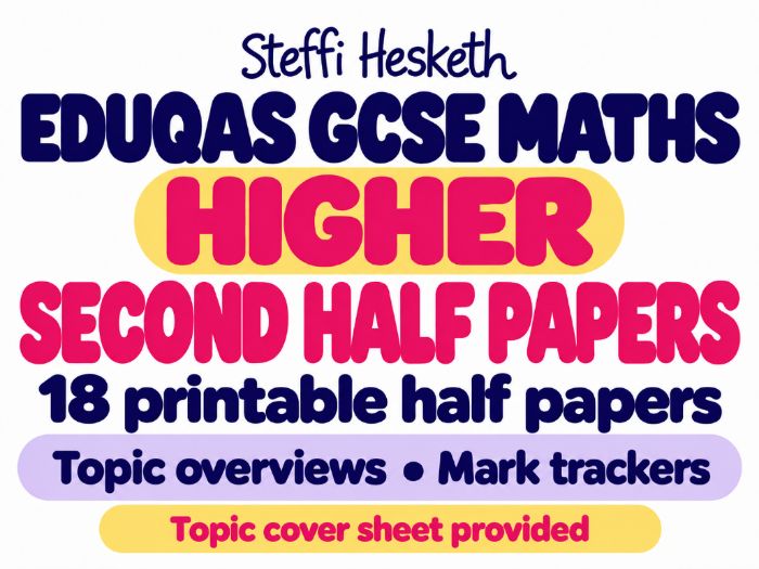 Eduqas GCSE Maths Higher Second Half Papers – 18 Pack
