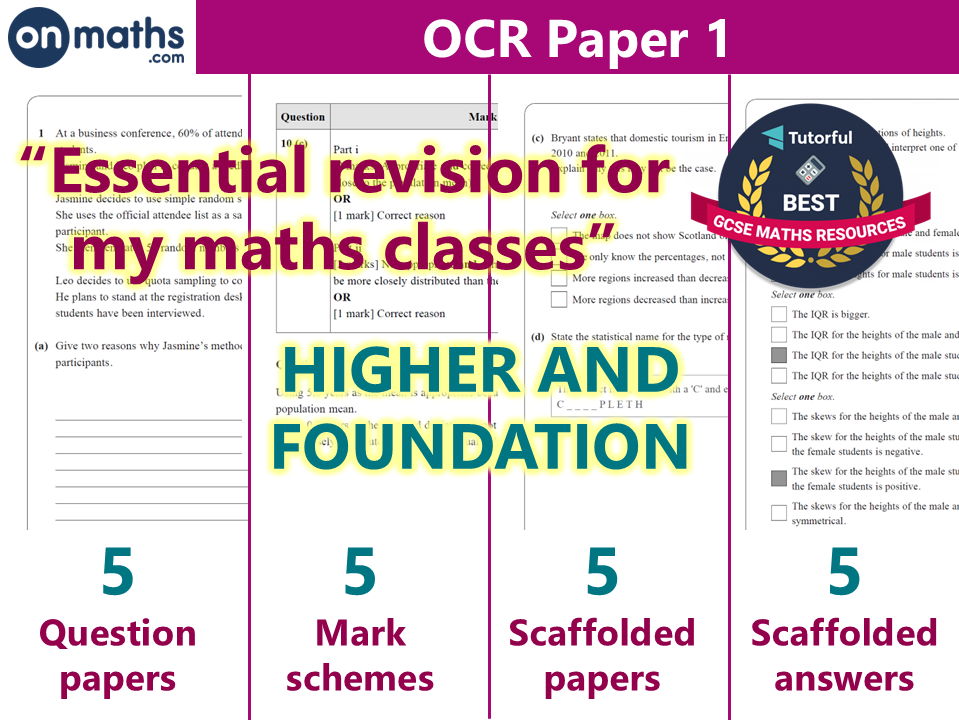 Maths GCSE Predicted Papers (November 2026) OCR Paper 1
