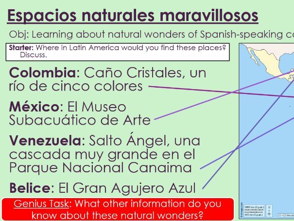 NEW 2026 GCSE Spanish. Foundation/ Verde. Module 7: Zona de cultura, Espacios naturales maravillosos