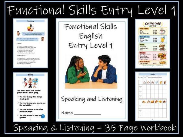 English Functional Skills Entry Level 1 Speaking and Listening - Workbook