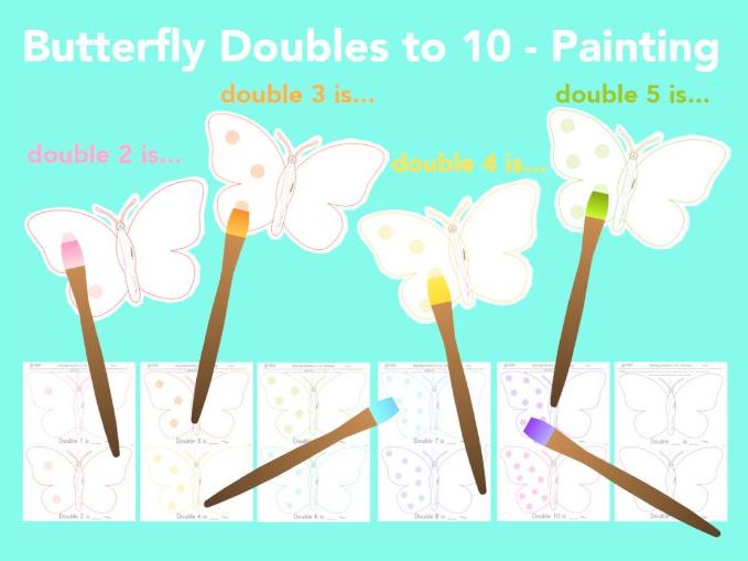 Butterfly Doubles to 10 - Painting