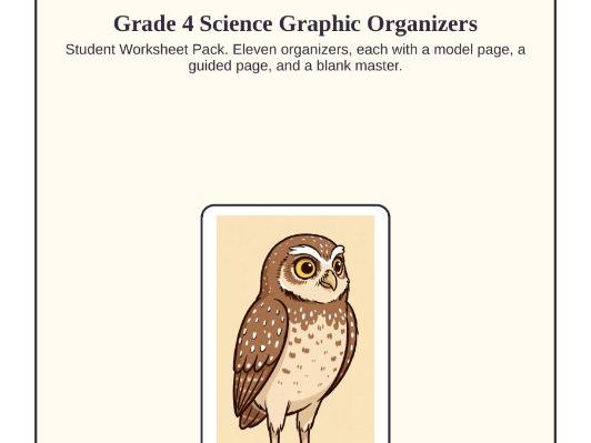 Grade 4 Science Graphic Organizers | Models and Guided Pages