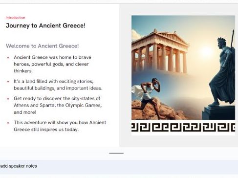 Journey to Ancient Greece! - Assembly/Lesson - Informative Powerpoint