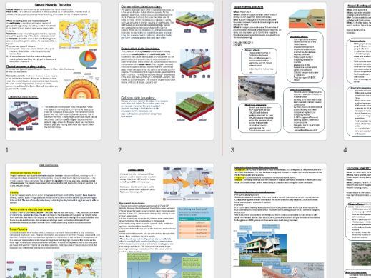 AQA Natural hazards Complete information revision booklet