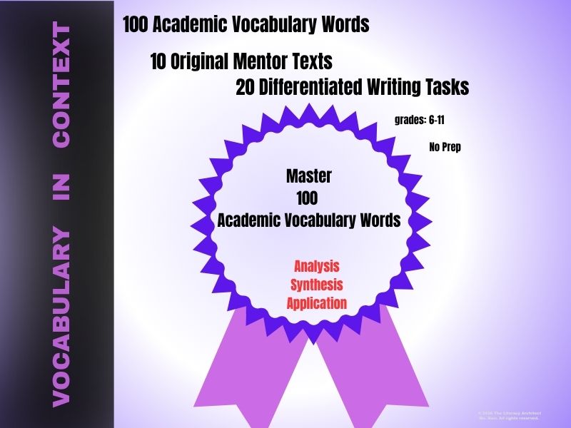 Academic Vocabulary in Context: 10-week Curriculum (Analysis to Application)