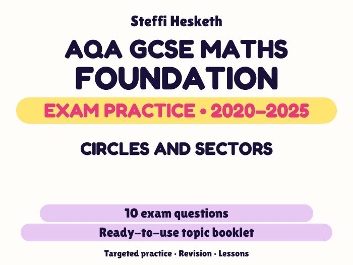 AQA GCSE Maths Foundation: Circles and sectors Exam Questions | 2020-2025