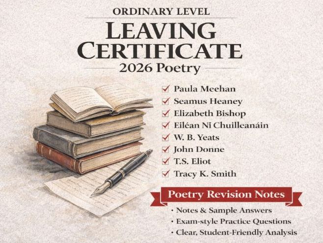 Leaving Certificate 2026 - Ordinary Level Poetry Revision Pack