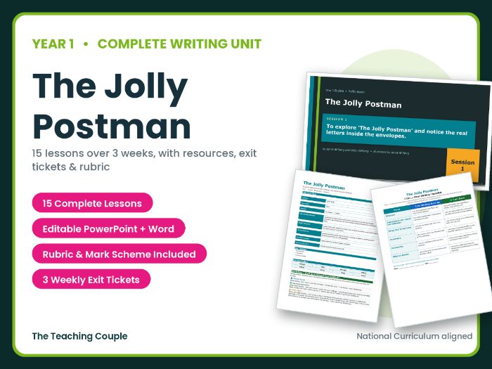 The Jolly Postman | Year 1 English Unit | 15 Complete Lessons + Resources + Mark Scheme
