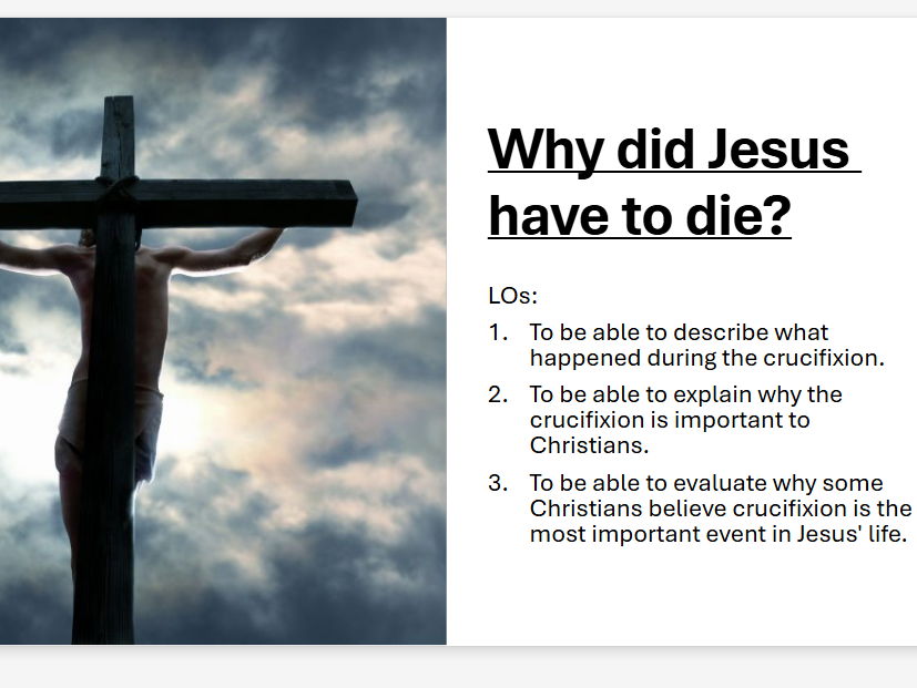 GCSE RE AQA – Why Did Jesus Have to Die? (Crucifixion Lesson)