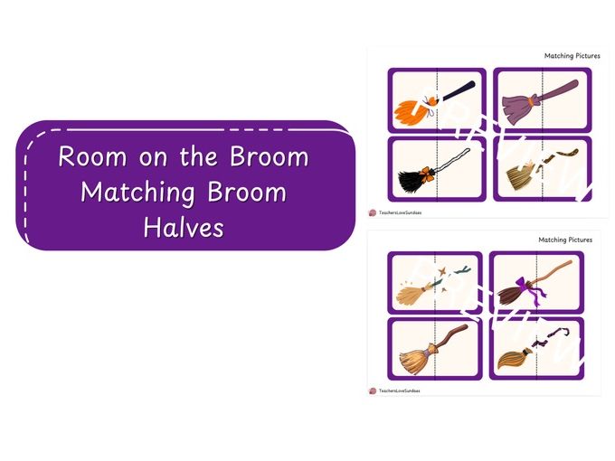 Room on the Broom Matching Broom Halves