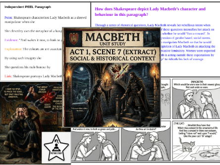 GCSE, Macbeth (Act 1, Scene 7) - Social/ Historical Focus