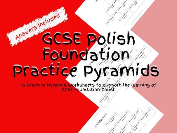 15 GCSE Foundation Level Polish Practice Pyramid Worksheets PDF