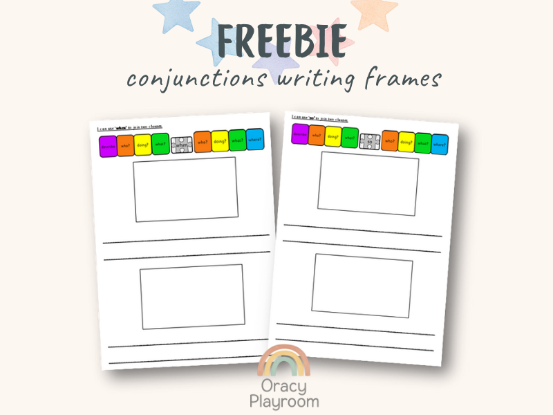 Colourful Semantics: Conjunctions Writing Frame