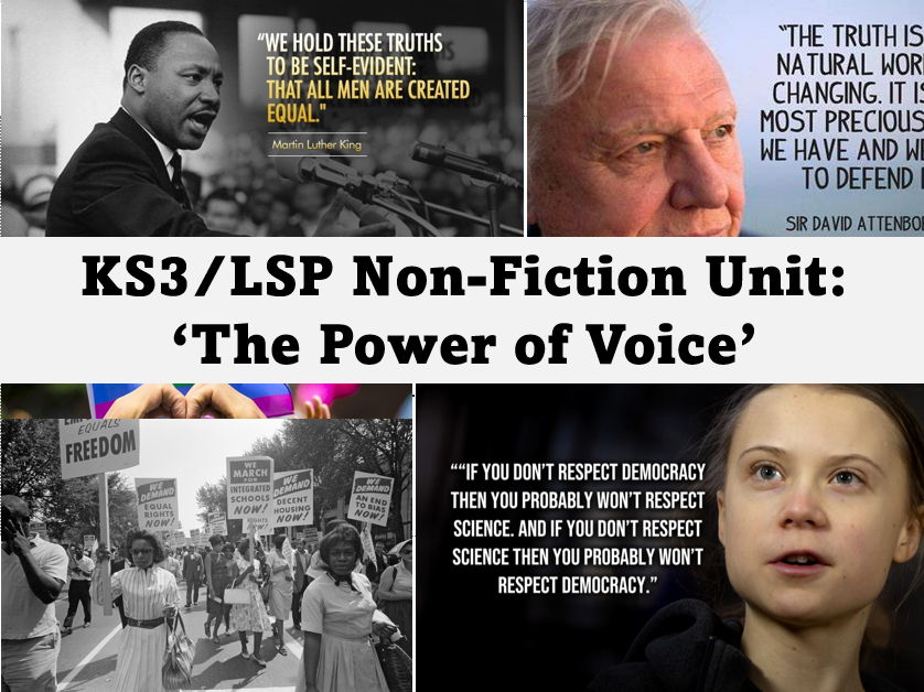 Non-Fiction KS3/LSP Unit - 'The Power of Voice'