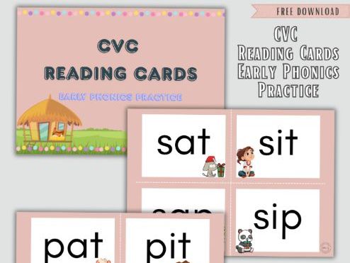 CVC Reading Cards – Early Phonics Practice