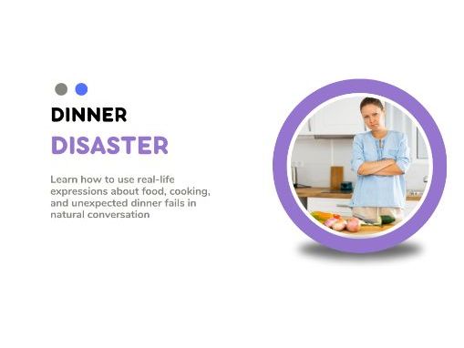 Dinner Disaster | A2-B1 ESL Speaking & Listening Lesson | Food & Everyday English