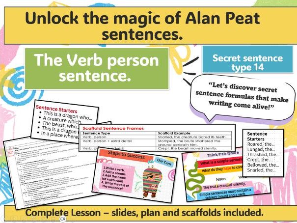 VERB-PERSON SENTENCES COMPLETE LESSON (ALAN PEAT) FULLY UPDATED 2025