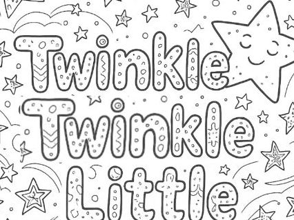 Twinkle Twinkle Little Star Colouring Sheet