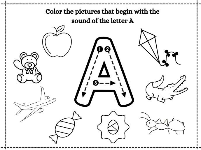 Alphabet Beginning Sounds Worksheets | Phonics A–Z Coloring Activities | CH SH TH Digraph Worksheets
