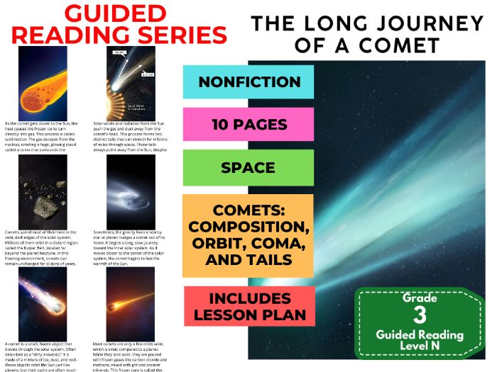 Guided Reading Level N - The Long Journey of Comets (with Lesson Plan)