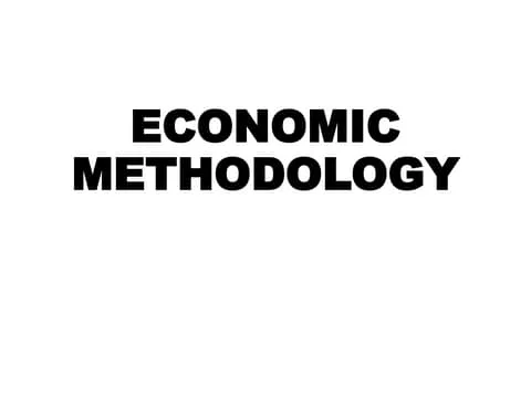 Cambridge AS Level Economics - 1.2   Economic methodology