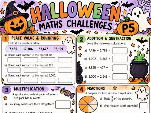 Halloween P5 Maths Challenge