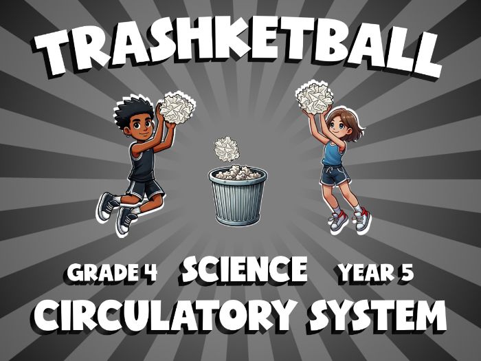 Circulatory System TRASHKETBALL Science Game | No-Prep Year 5 Review Activity