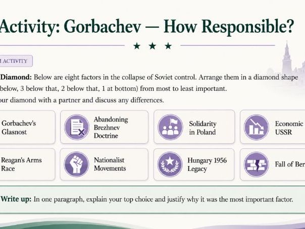 iGCSE History - How secure was the USSR’s control over Eastern Europe, 1948–c.1989?