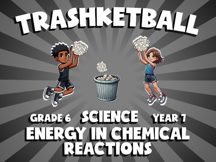 Energy in Chemical Reactions TRASHKETBALL Science Game | No-Prep Year 7 Review Activity