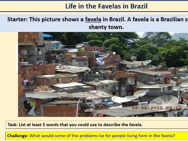 South America (KS3 Geography) Lesson 12: Favelas of Brazil