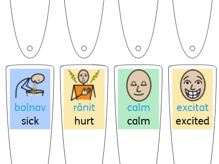 Feelings fan linked to zones of regulation (dual language English/Polish)
