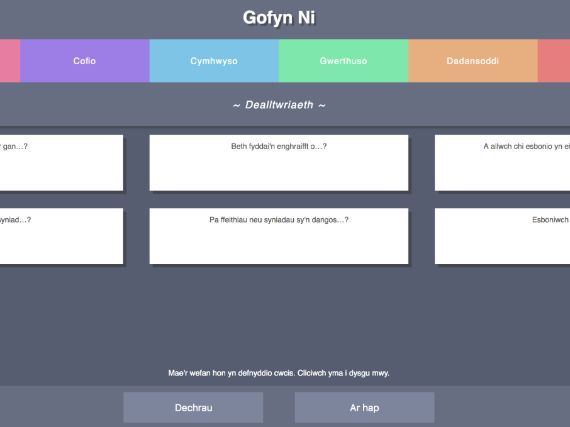 GOFYN Ni - CYNHWYRCHWR CWESTIYNAU TACSONOMEG BLŴM