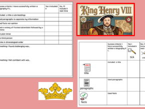 Henry VIII Biography- Self assessments with SEND adaptation