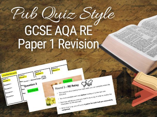GCSE RE Paper 1 Revision 'Pub' Quiz style - Christianity & Islam