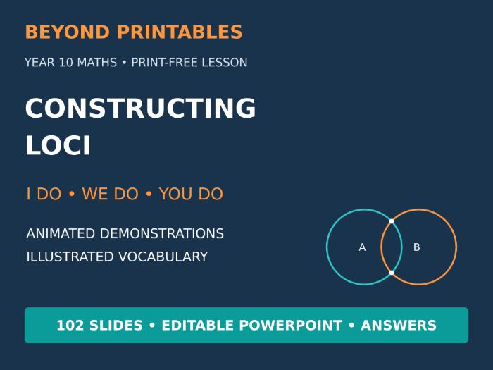 Constructing Loci | I Do, We Do, You Do | Year 10 Maths | Print Free