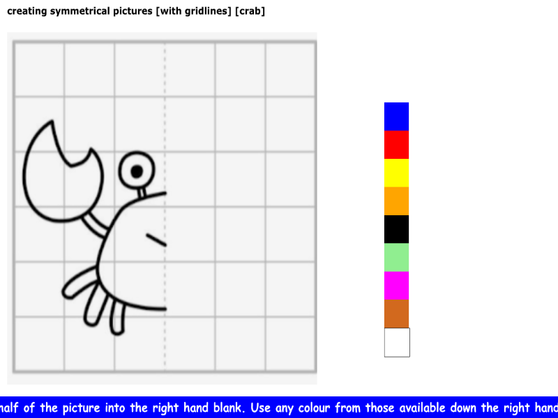 creating symmetrical pictures [with gridlines] [crab]