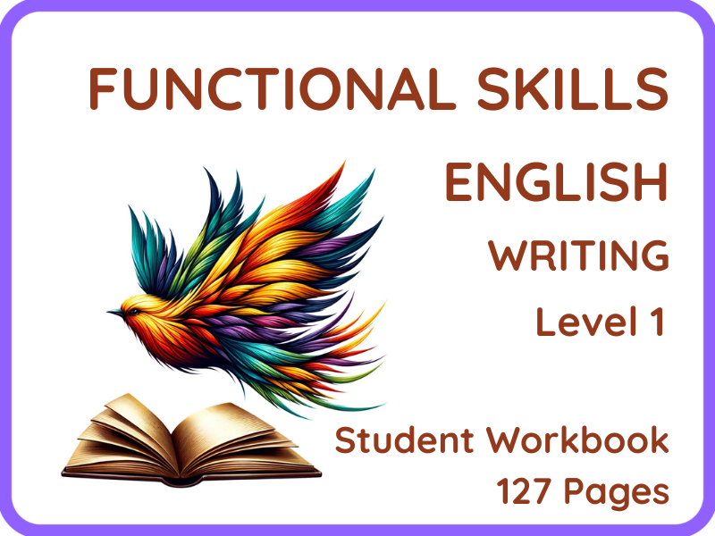 Functional Skills English Level 1 Writing – 25 Unit Workbook (127 pages)