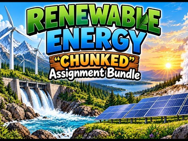 Renewable Energy "Chunked" Assignment Bundle (7 Assignments)