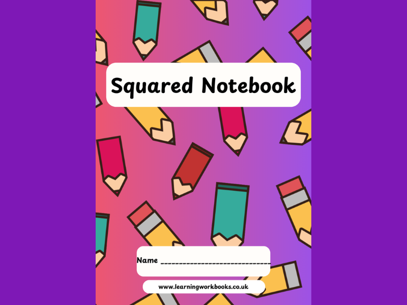 School Pattern 7mm Squared Notebook 11