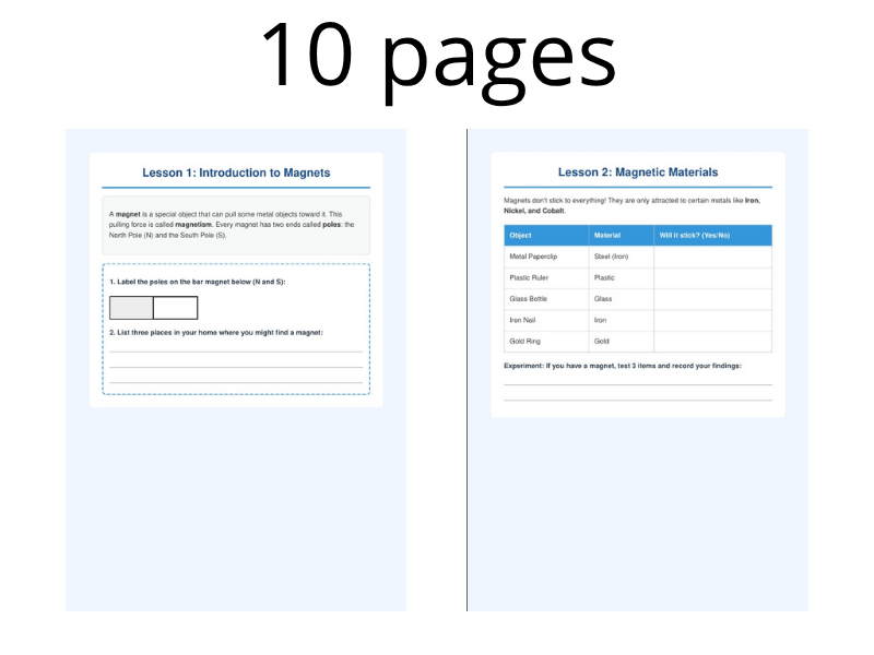 Comprehensive Magnetism & Electromagnetism Worksheets Bundle