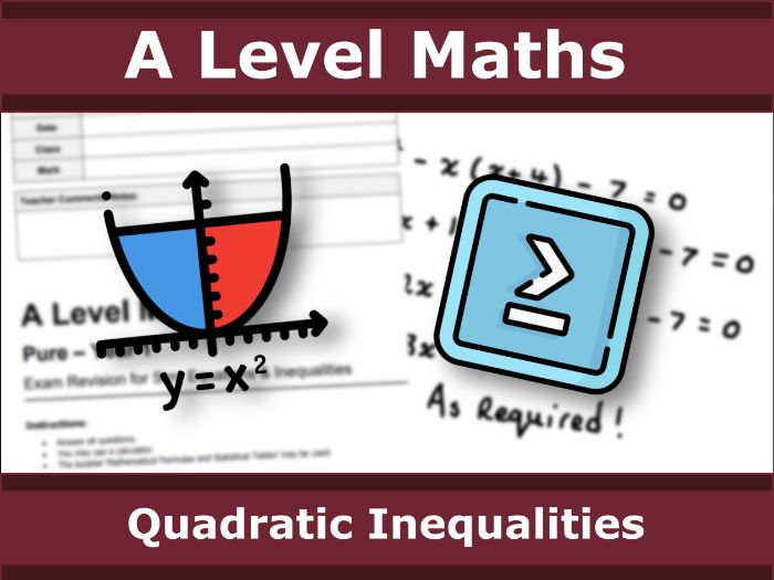 A Level Maths | Quadratic Inequalities & Simultaneous Equations | Pure Maths