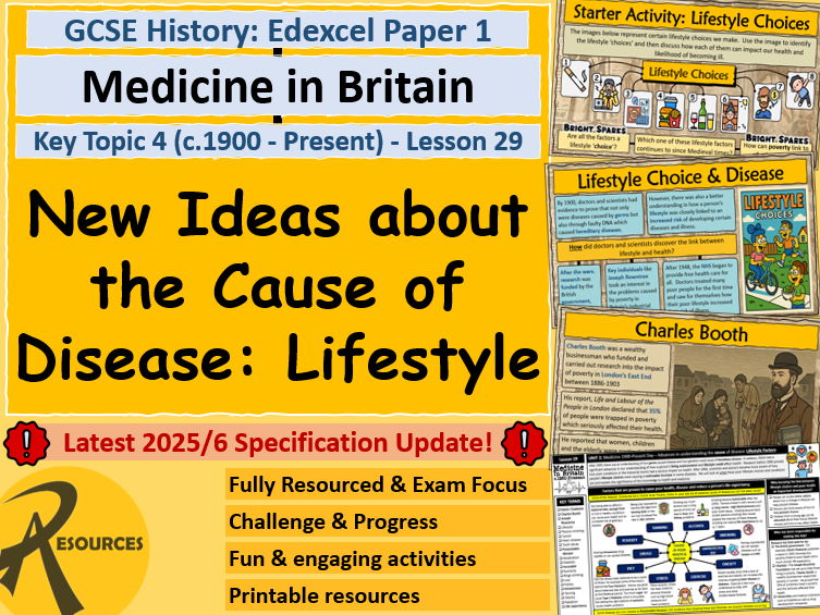 Cause of Disease Lifestyle - Medicine in Britain - GCSE History Edexcel - Lesson 29