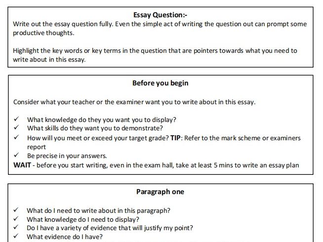 Essay scaffold and template for better essays!
