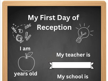My first day of reception poster