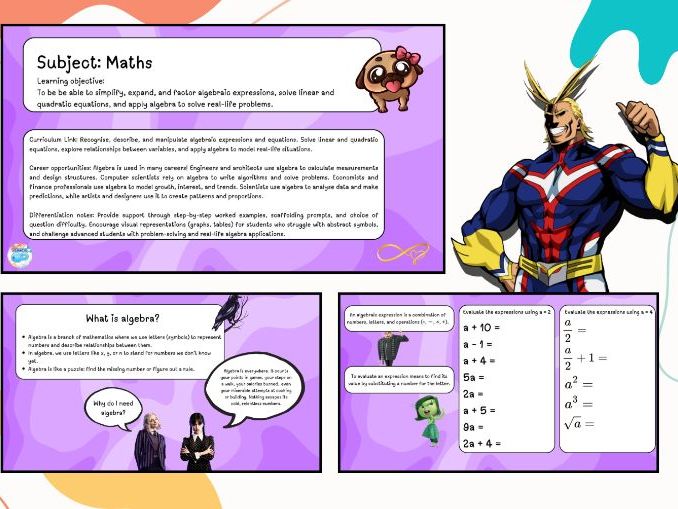 Algebra – Evaluating Expressions (Year 10, AQA Foundation)