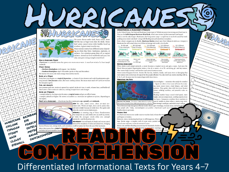 Hurricane Comprehension Texts & Tasks